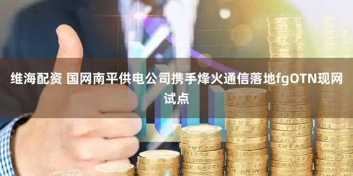 维海配资 国网南平供电公司携手烽火通信落地fgOTN现网试点